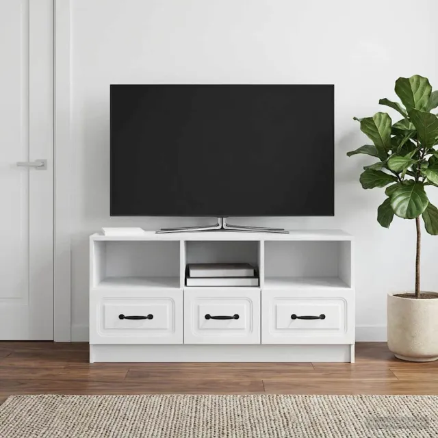 vidaXL TV-kast met lade Wit 102 x 34,5 x 47 cm Bewerkt hout, foto 2