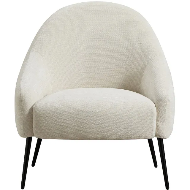 Vente-unique Fauteuil van beige gestructureerde stof RIBEDI