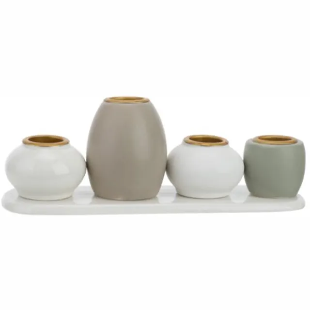 Cosy @ Home Theelichthouder Set4 Multi-kleur 19,5x6