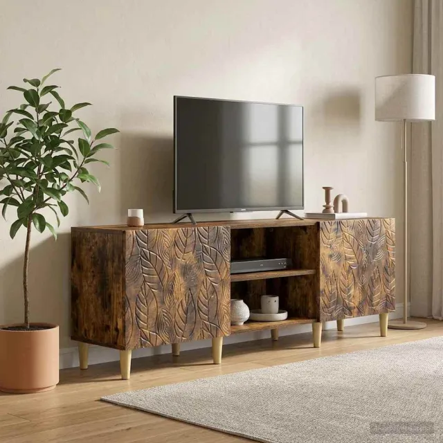 vidaXL TV-kast 150 x 31 x 50 cm Gerookt eiken Bewerkt hout Bruin