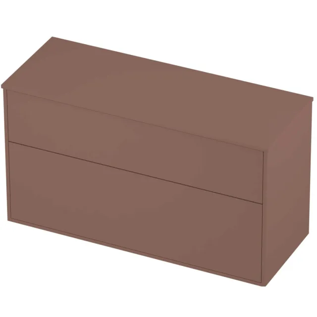 Proline Deck Badmeubelset Voor Grepen Asymmetrisch Kader 2 Laden 120x46x67 cm Beauty Blush Rosé Goud