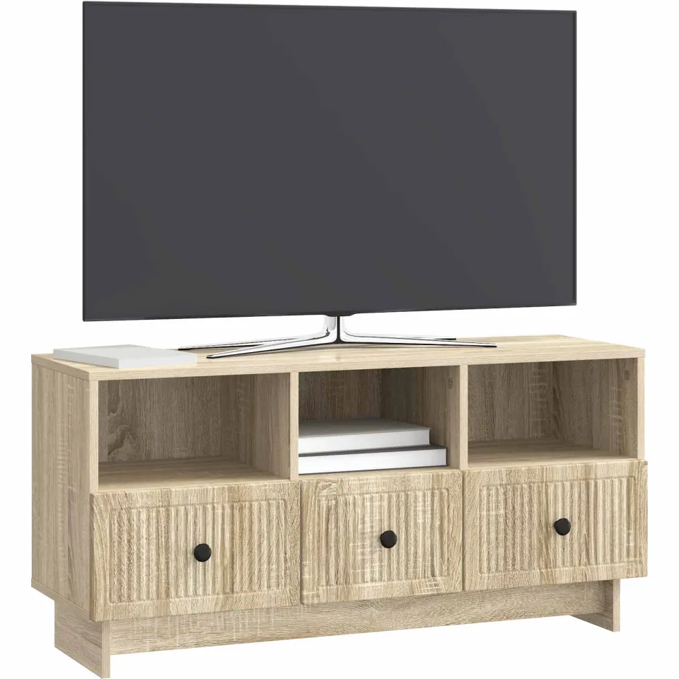 vidaXL TV-kast met lade Sonoma Eiken 102 x 34,5 x 50 cm Bewerkt hout Bruin