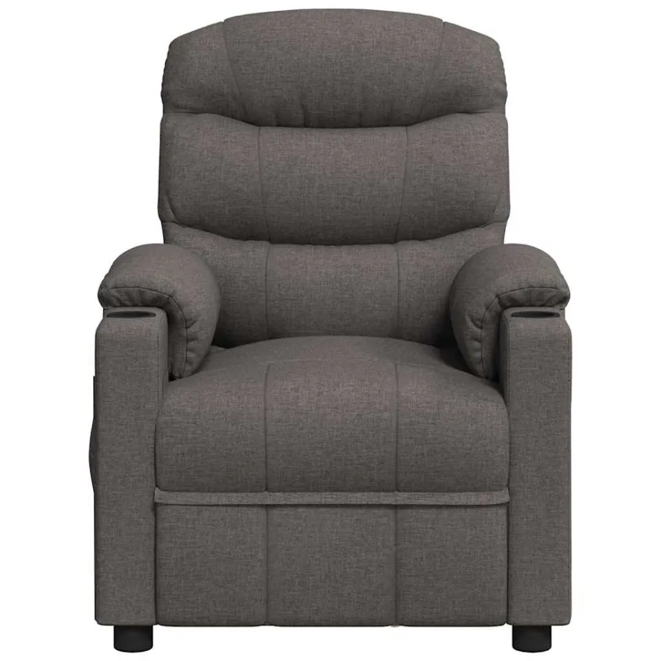 vidaXL Massagestoel stof donkergrijs