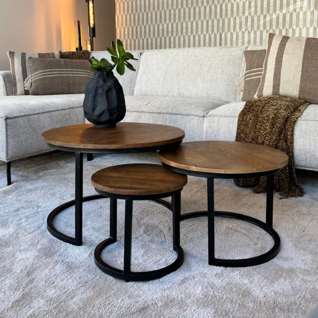 IronWood Salontafel Set Triole Lite Hout