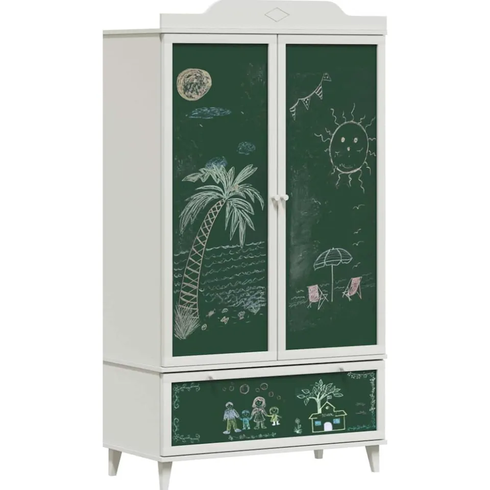 vidaXL Creatieve opslag voor kinderen ROROS Wit 90 x 45 x 165 cm