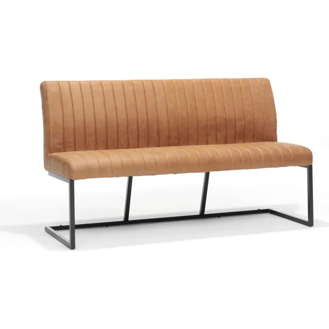 eetkamerbank Chloe cognac Bruin