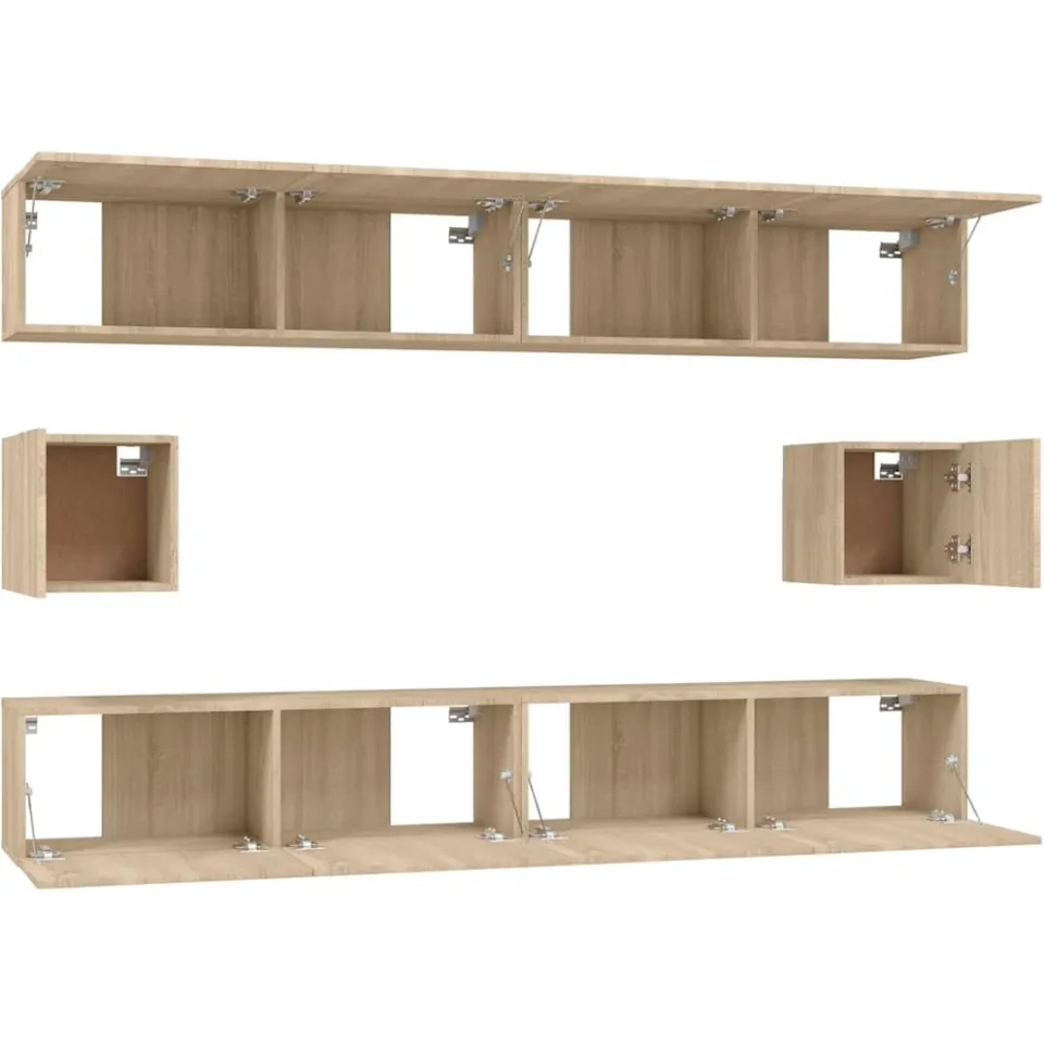 vidaXL 6-delige Tv-meubelset bewerkt hout sonoma eikenkleurig, foto 4
