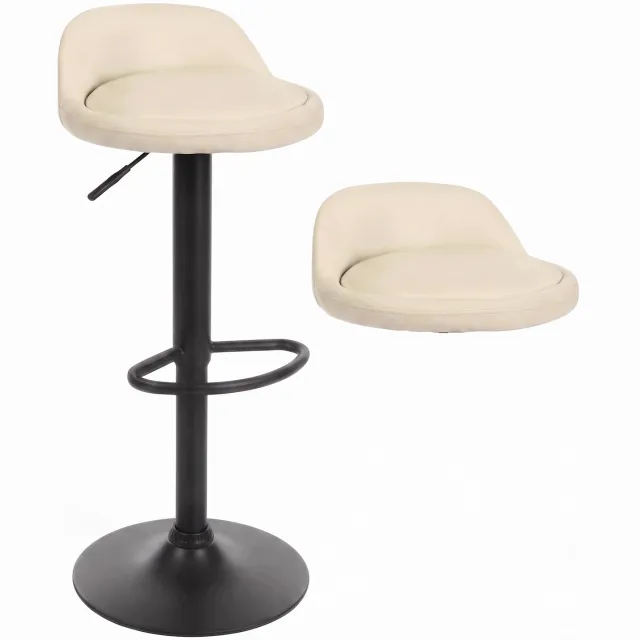 orio Draaibare Hoker in Beige & Zwart Mat - Verstelbaar & Comfortabel