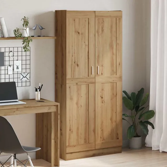 vidaXL Hoge kast 82,5x30,5x185 cm bewerkt hout artisanaal eikenkleur, foto 2