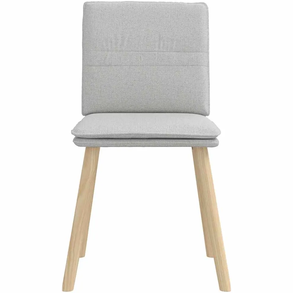 vidaXL Eetkamerstoelen 2 st stof wolk grijs, foto 4