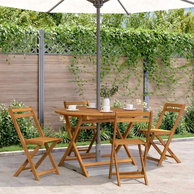 vidaXL Tuintafel inklapbaar 110 cm massief acaciahout bruin, foto 2
