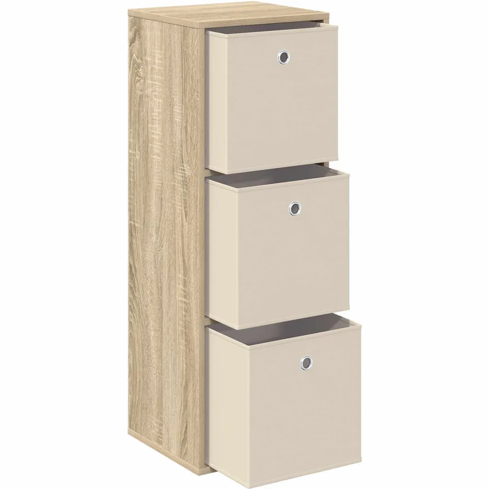 vidaXL Dressoir met lade Sonoma Eiken 35 x 32 x 99,5 cm, foto 4