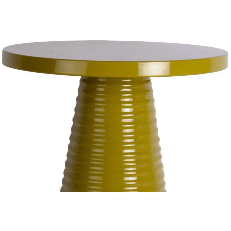 Leitmotiv Catania Ribbed bijzettafel alpinegroen olijfgroen, foto 3