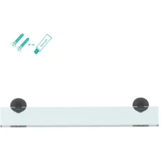 AquaVive - Praxis Eigen Merk Aquavive Planchet - Geschilderd - Metaal - Muurbevestiging - Zwart - 58x15cm