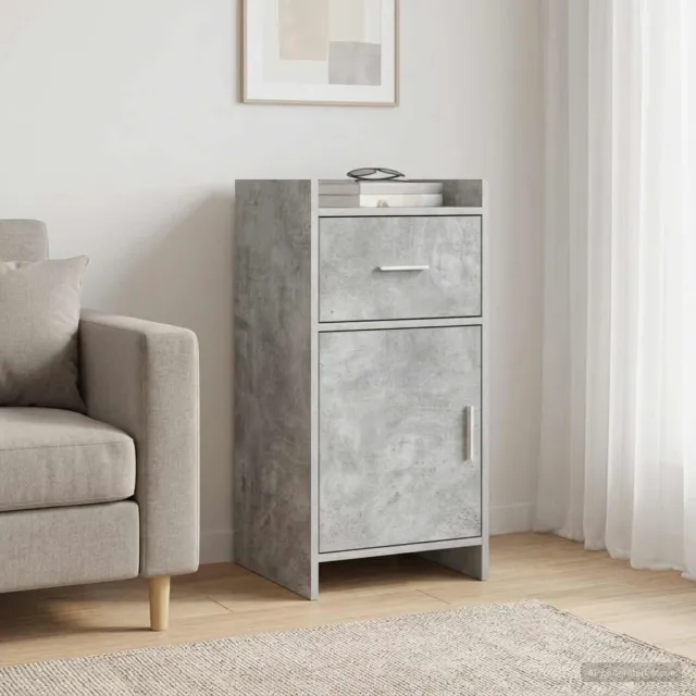 vidaXL Dressoir Betongrijs 40 x 36 x 80 cm Bewerkt hout grijs, foto 2
