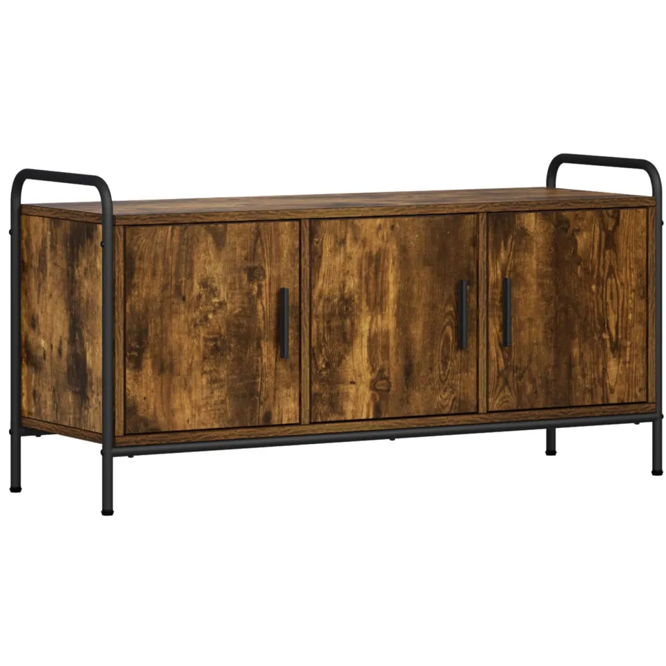 vidaXL Tv-meubel 79,5 x 33 x 50 cm Gerookt eiken Bewerkt hout, foto 3