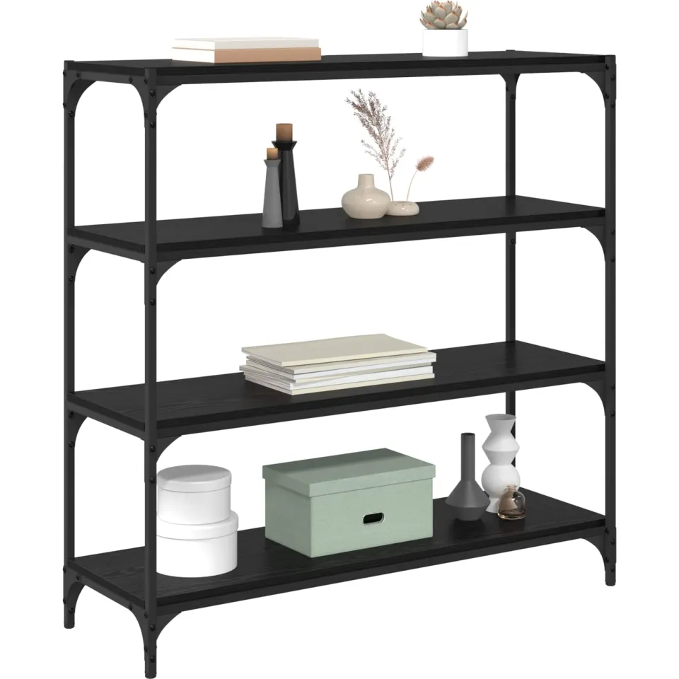 vidaXL Boekenkast Zwart Eiken 100 x 33 x 100 cm