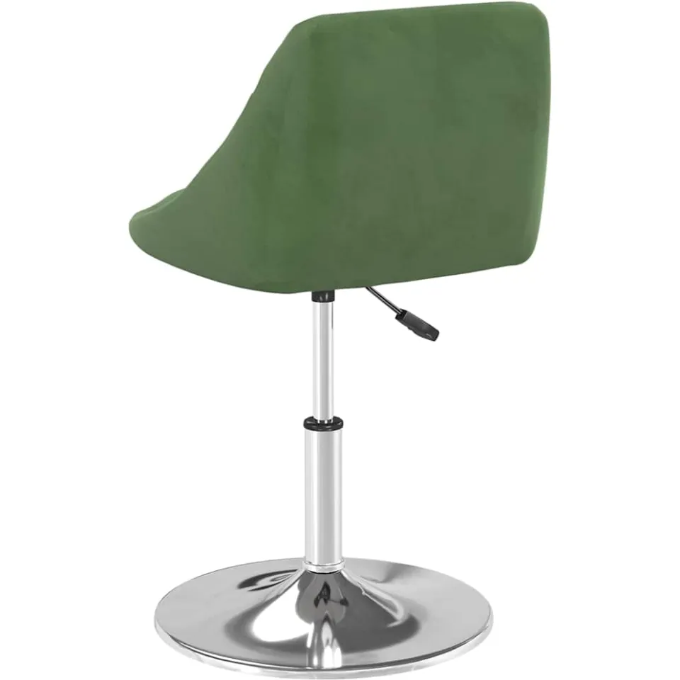vidaXL Eetkamerstoelen draaibaar 4 st fluweel donkergroen groen, foto 4