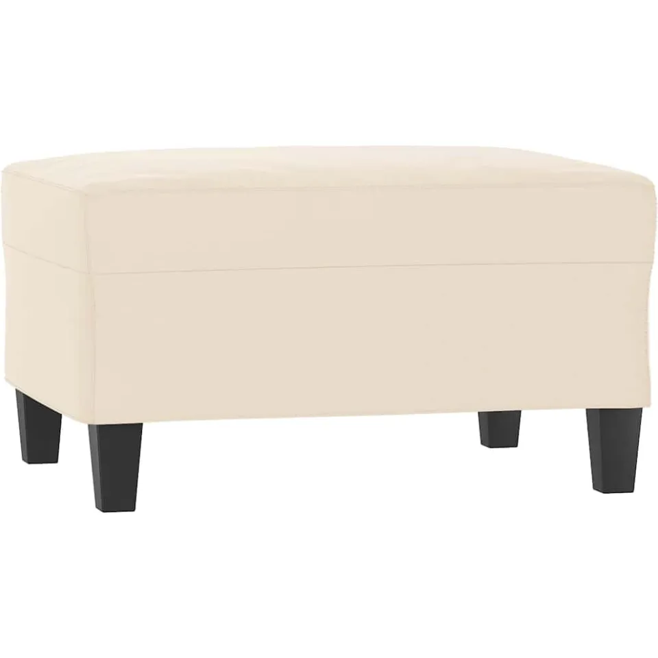vidaXL Voetenbank 70x55x41 cm microvezelstof beige, foto 3