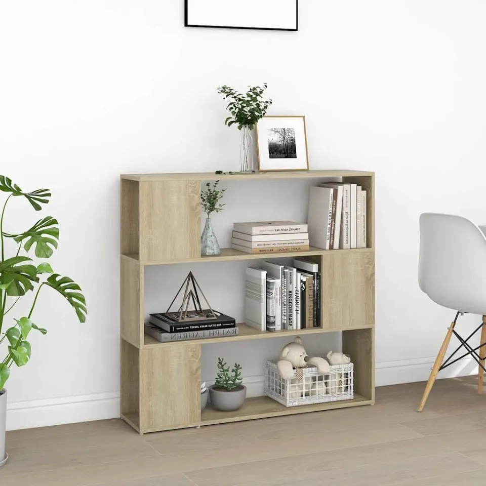 vidaXL Boekenkast/kamerscherm 100x24x94 cm sonoma eikenkleurig, foto 3
