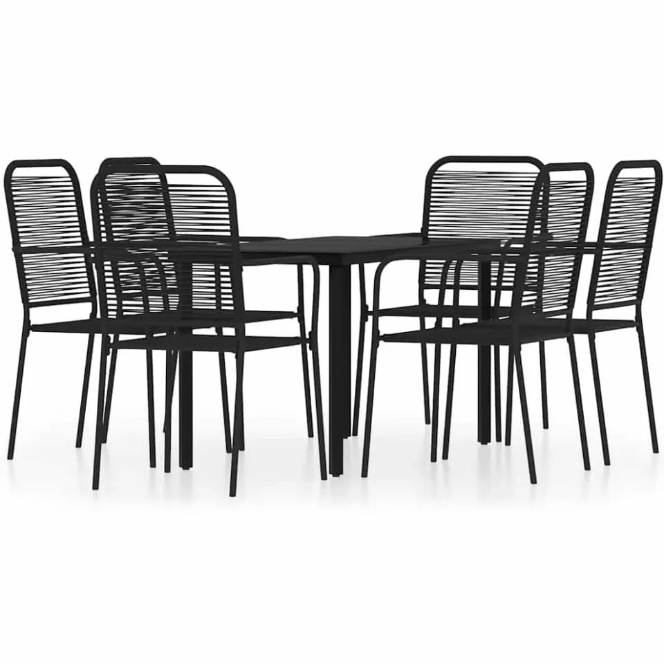 vidaXL 7-delige Tuinset zwart, foto 3