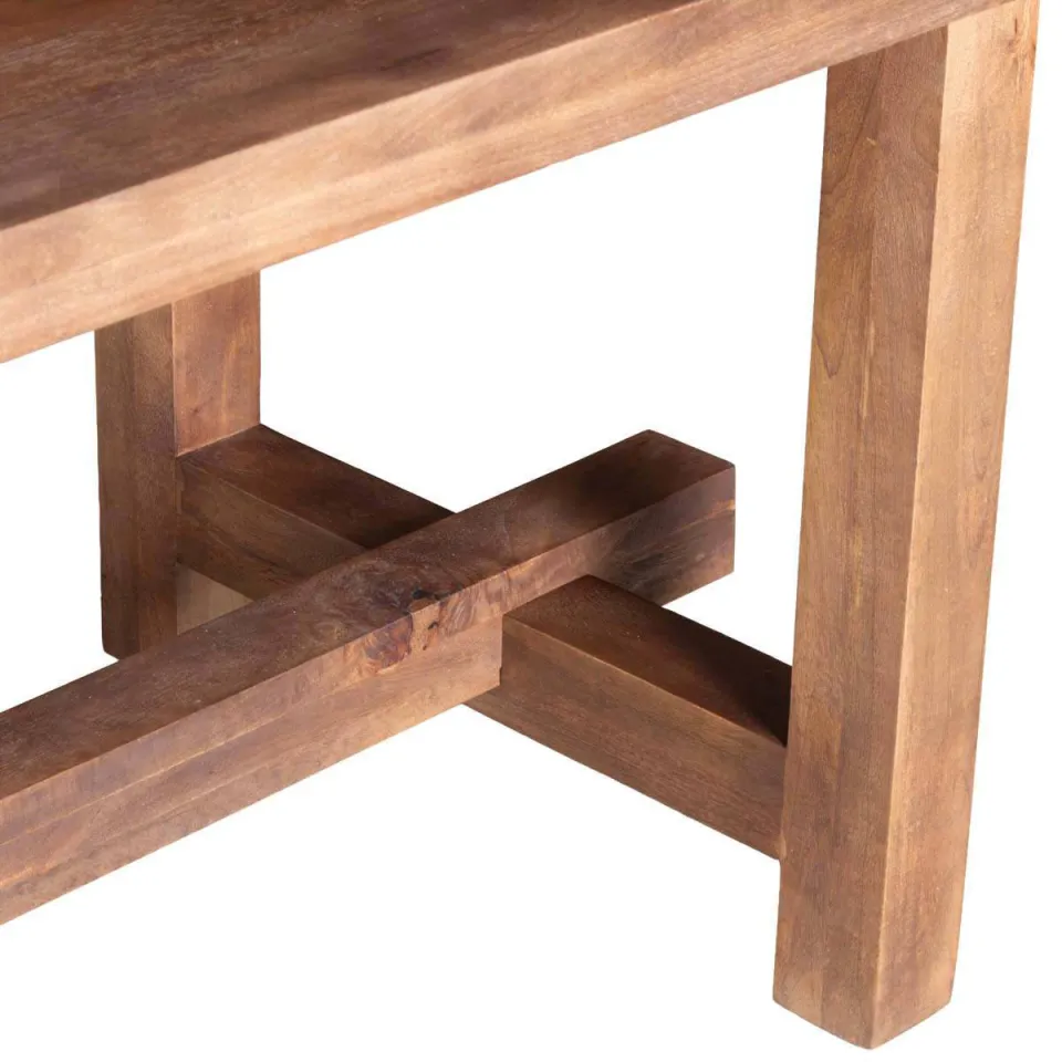 Giga Meubel Eettafel Frans - Rechthoek Donkerbruin Hout - 300x100x76cm, foto 4