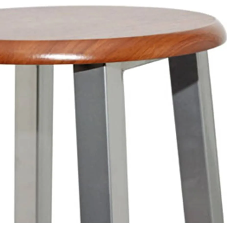 vidaXL Barkrukken 4 st MDF bruin en zilver, foto 3