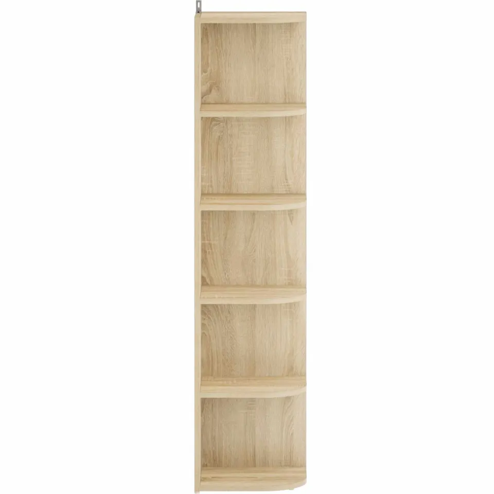 vidaXL Hoekrek 5-laags 25 x 31 x 131 cm Bewerkt hout Sonoma Eiken Bruin