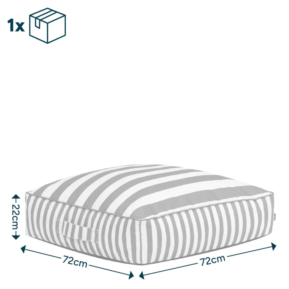 icon - Solus Vloerkussen - Tuin - Gestreept - Olijfgroen, foto 4
