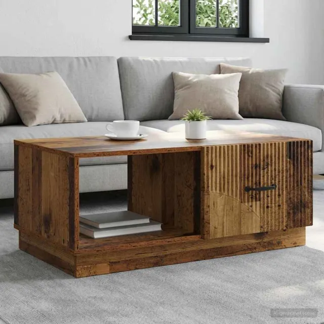 vidaXL Salontafel Oud hout 90 x 50 x 37 cm Bewerkt hout bruin, foto 2