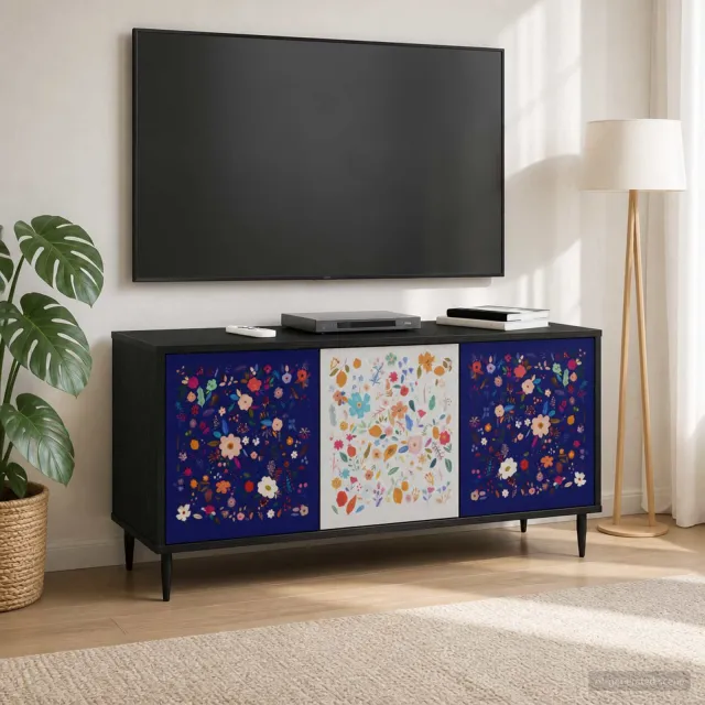 vidaXL Tv-meubel MAINZ 102 x 33 x 51 cm Zwart eiken Bewerkt hout, foto 2