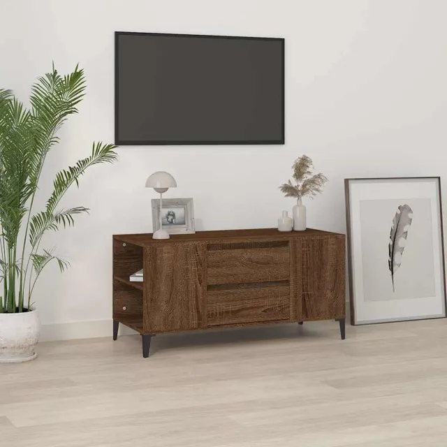 vidaXL Tv-meubel 102x44,5x50 cm bewerkt hout bruin eikenkleur, foto 2