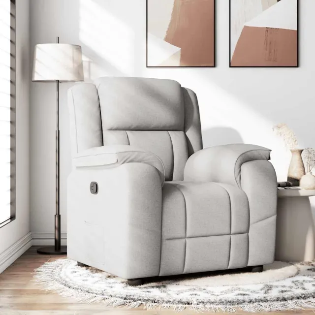 vidaXL Fauteuil verstelbaar stof wolk grijs