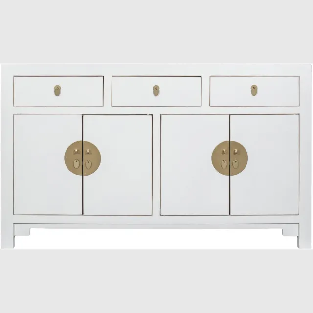 Fine Asianliving Chinese Dressoir Sneeuwwit - Orientique Collectie B140xD35xH85cm Chinese Meubels Oosterse Kast Sneeuw Wit