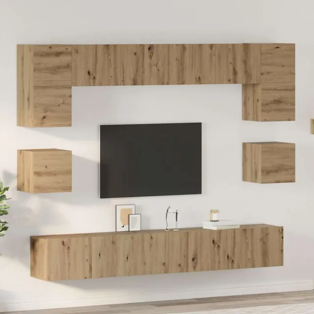vidaXL Tv-meubelset 8 st 100 x 30 x 30 cm Artisan Eiken, foto 2