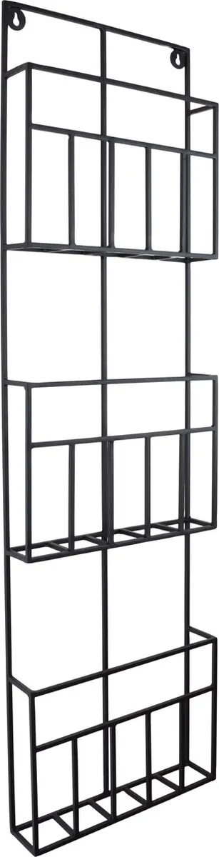 LOFT42 Maggy - Tijdschriftenrek - 3-Vaks - Zwart - metaal