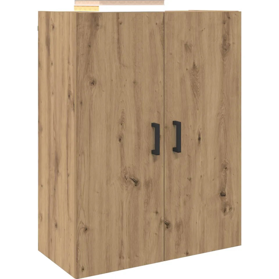 vidaXL Wandkast 2 st Artisan Eiken 69,5 x 34 x 90 cm Bewerkt hout Bruin