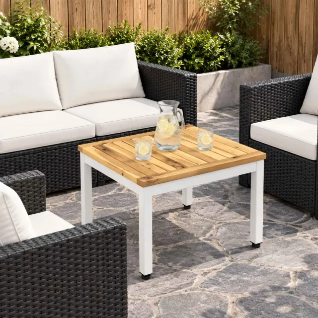 vidaXL Salontafel NAARDEN Witgewassen 49 x 48,5 x 36 cm Bruin