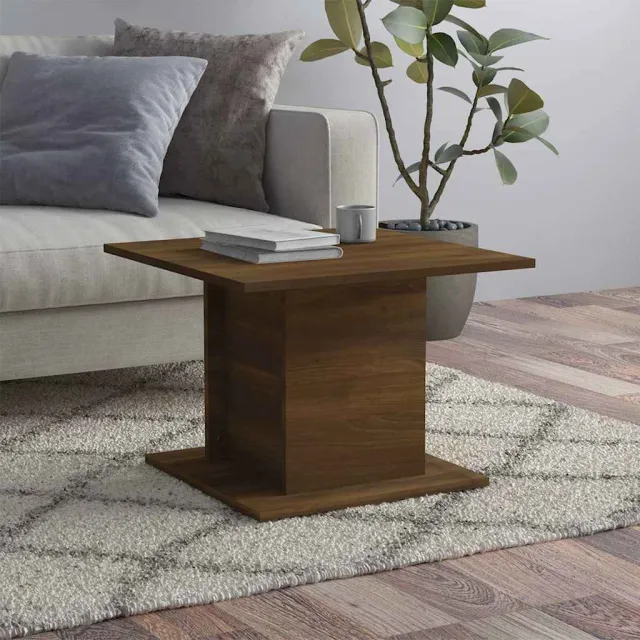 vidaXL Salontafel 55,5x55,5x40 cm bewerkt hout bruin eikenkleur