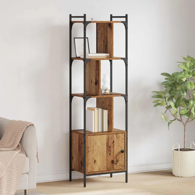 vidaXL Boekenkast 6-laags 44,5 x 30 x 154,5 cm Bewerkt hout Oud Hout bruin, foto 2