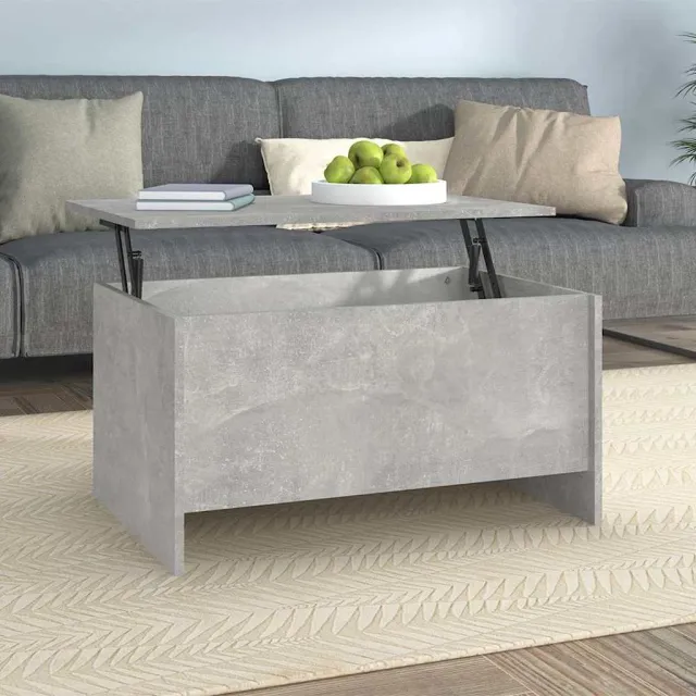 vidaXL Salontafel 80x55,5x41,5 cm bewerkt hout betongrijs grijs, foto 2