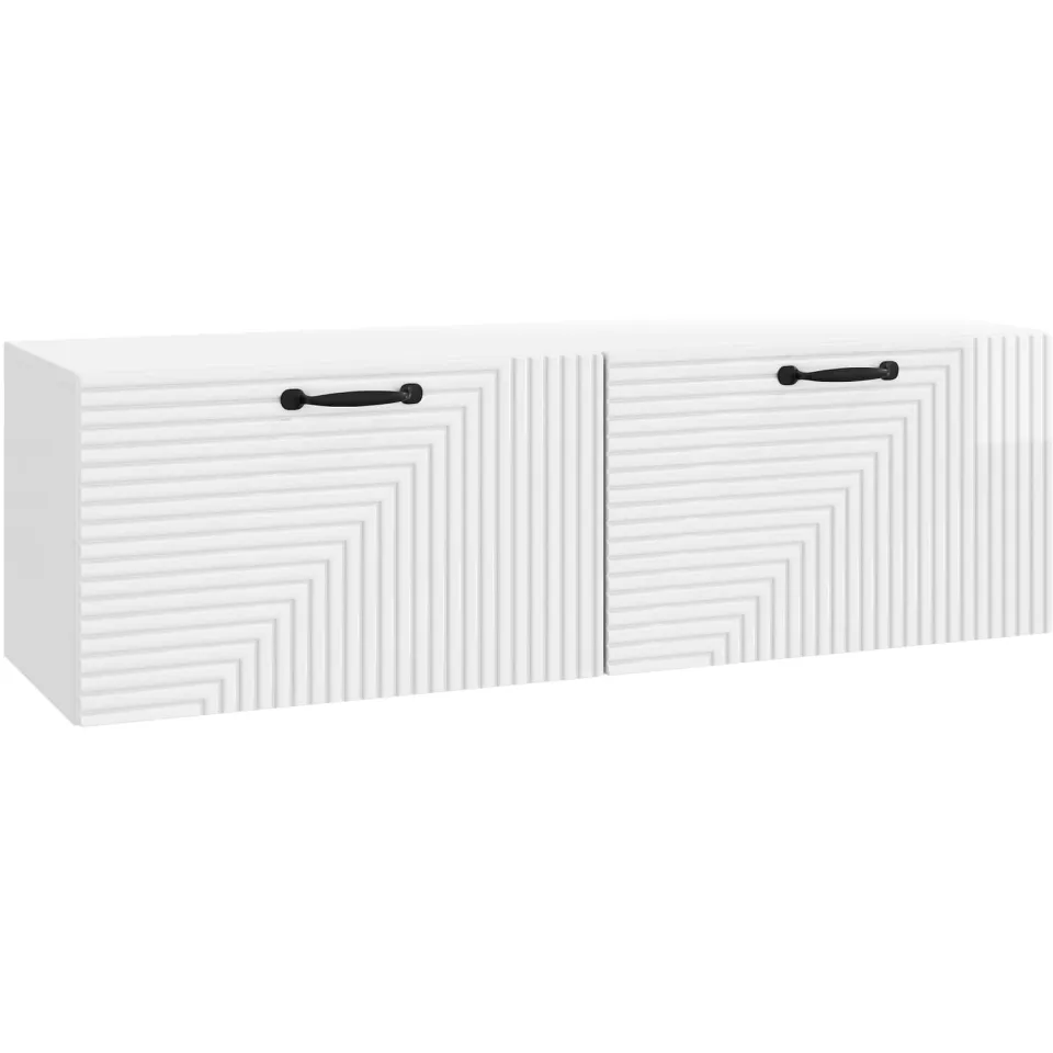 vidaXL Wandbeugel TV-kast Hoogglans Wit 98 x 31 x 30 cm Bewerkt hout, foto 3