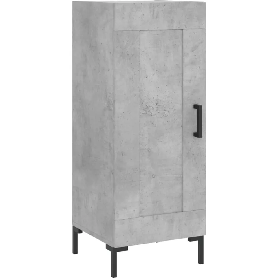 vidaXL Dressoir 34,5x34x90 cm bewerkt hout betongrijs grijs, foto 3