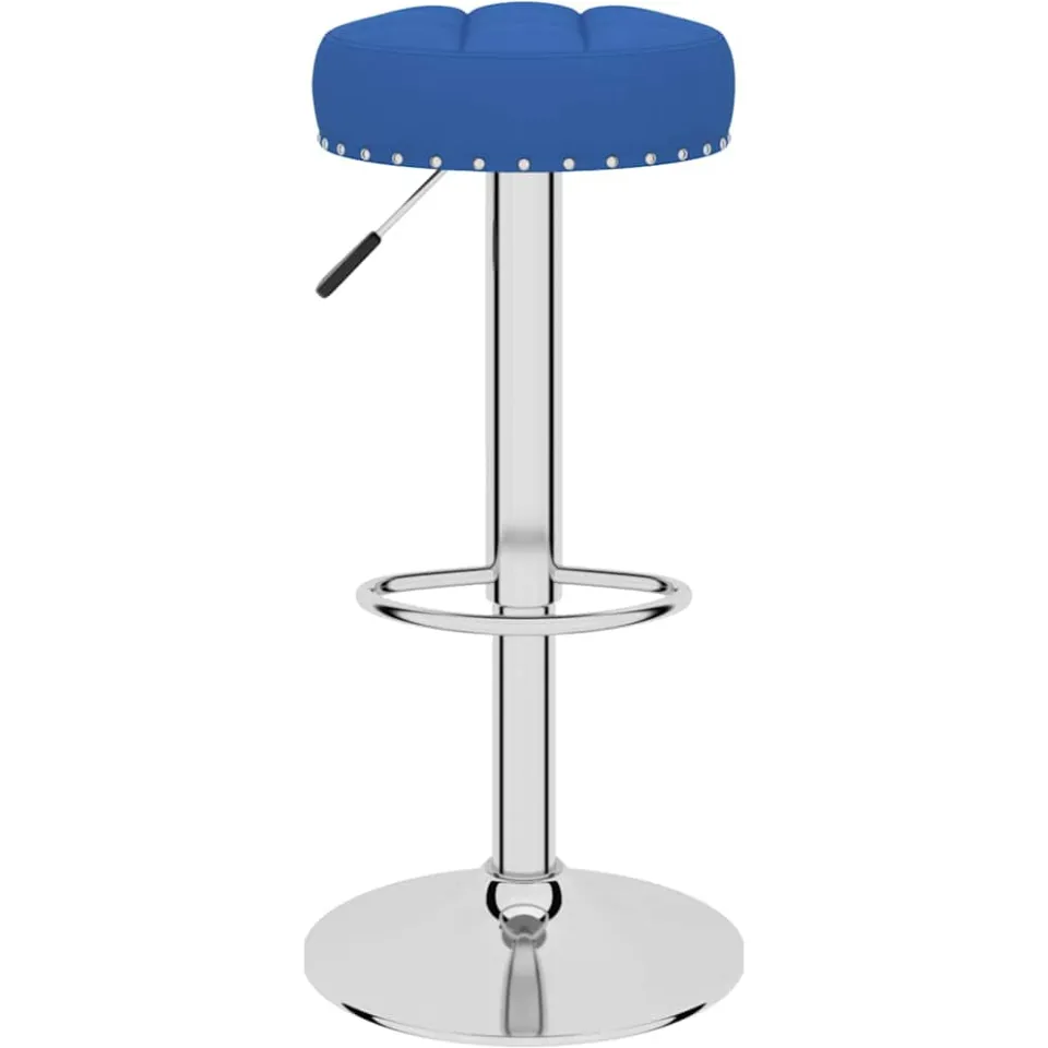 vidaXL Barkrukken 2 st stof blauw, foto 3