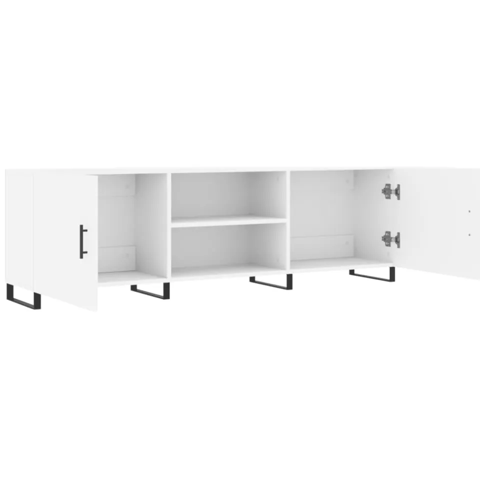 vidaXL Tv-meubel 150x30x50 cm bewerkt hout wit, foto 4