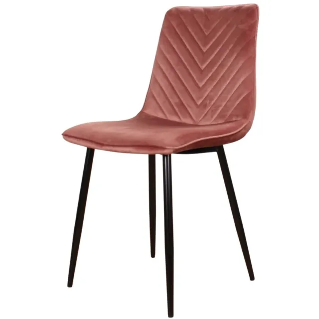 DS4U Gaby eetkamerstoel Velvet Roze - Luxe design - Comfortabel zitvlak - Stijlvolle toevoeging aan uw interieur