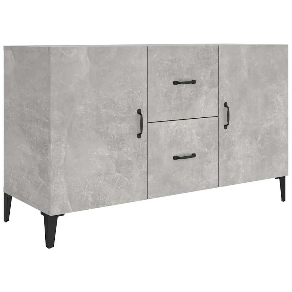 vidaXL Dressoir 100x36x60 cm bewerkt hout betongrijs
