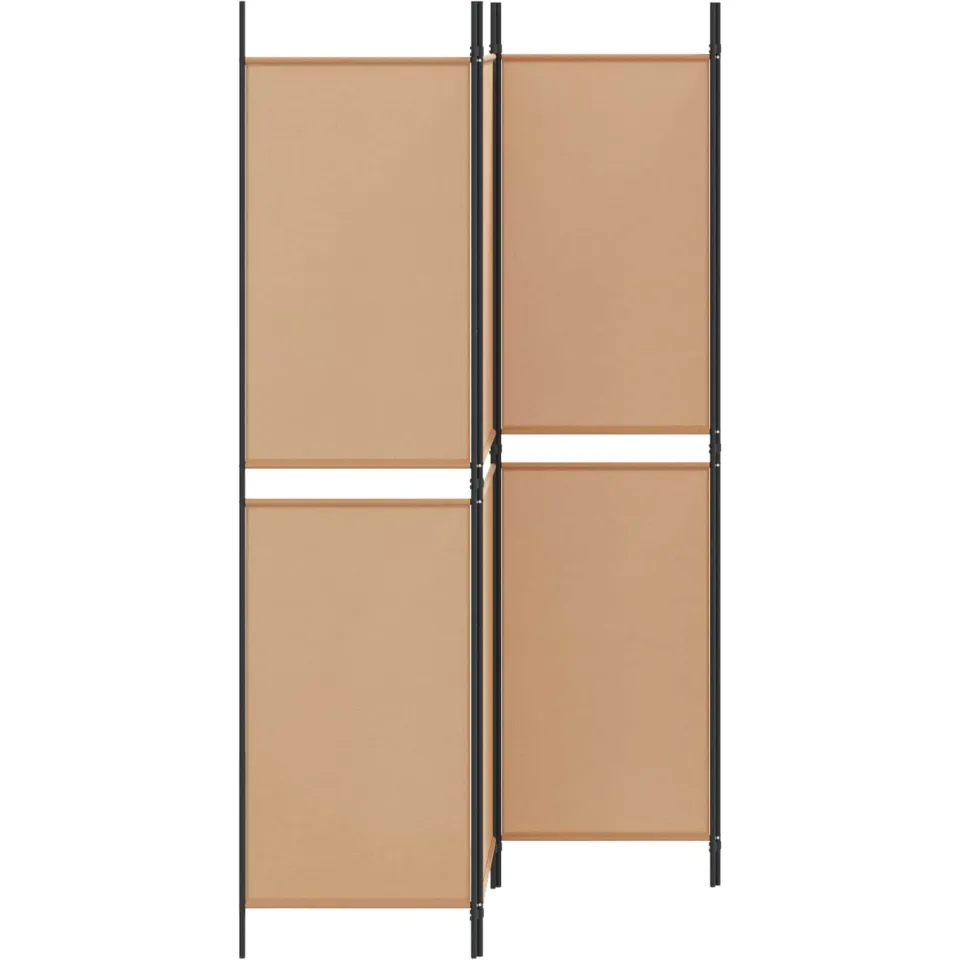 vidaXL 4-panelen kamerscherm Beige 200 x 200 cm Stof