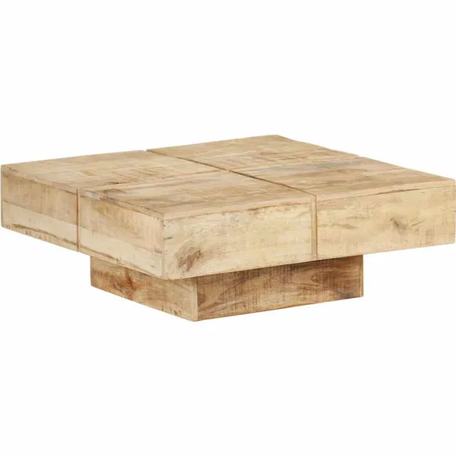 vidaXL Salontafel 80x80x28 cm massief mangohout Bruin