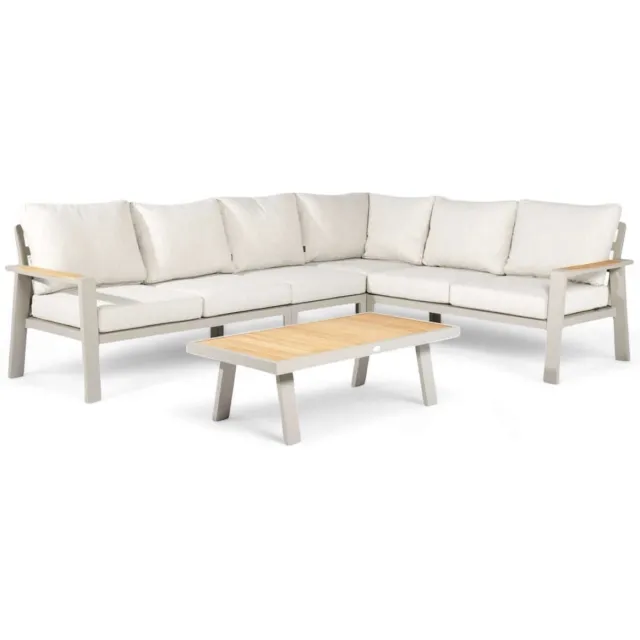 Belito Lotte Loungeset Hoekbank Nr. 1 | Taupe Aluminium | 288 x 220 cm | 6-persoons